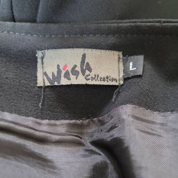 vintage y2k wash collection black ruched side midi skirt minimalist goth romanti - Picture 6 of 10